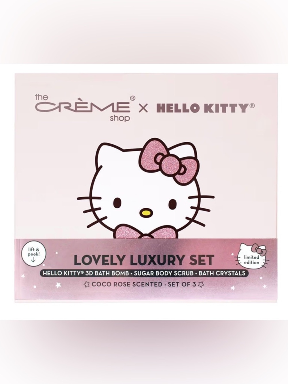 Crème x Hello Kitty Lovely Luxury Bath & Body Set - Pink